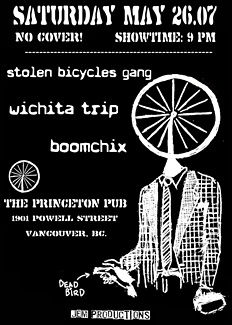 Poster for a Boomchix show at The Princeton Pub May 26, 2007
