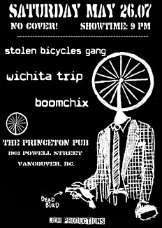 Poster for a Boomchix show at The Princeton Pub May 26, 2007